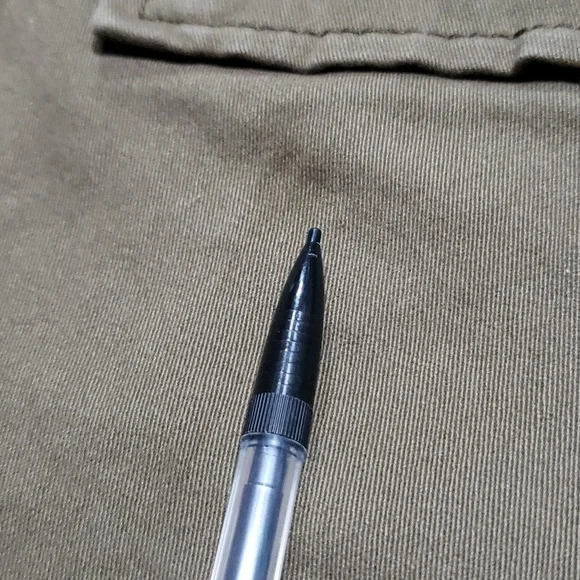 Michael Kors Olive Green Gold Zipper Cuff Pants Size 6 - Picture 14 of 16